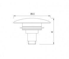 TAPON VALVULA CLICK LAVABO-BIDE TRES